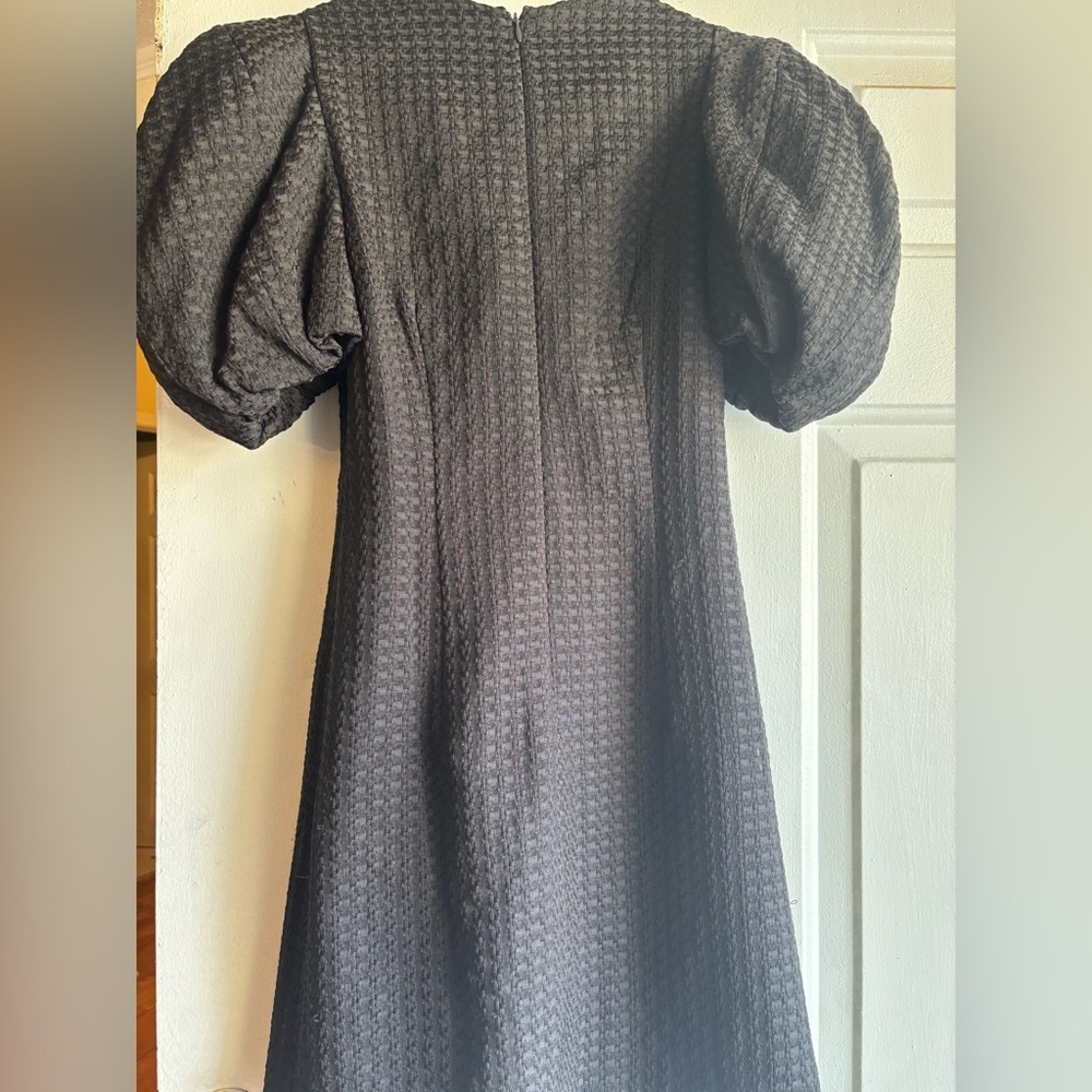 ANTONIO MELANI Black Textured Mini Dress - Picture 3 of 6